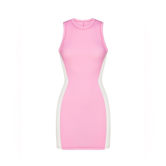 SKIMS COTTON RIB TANK PINK DRESS SIZE S & L - Picture 2 of 6